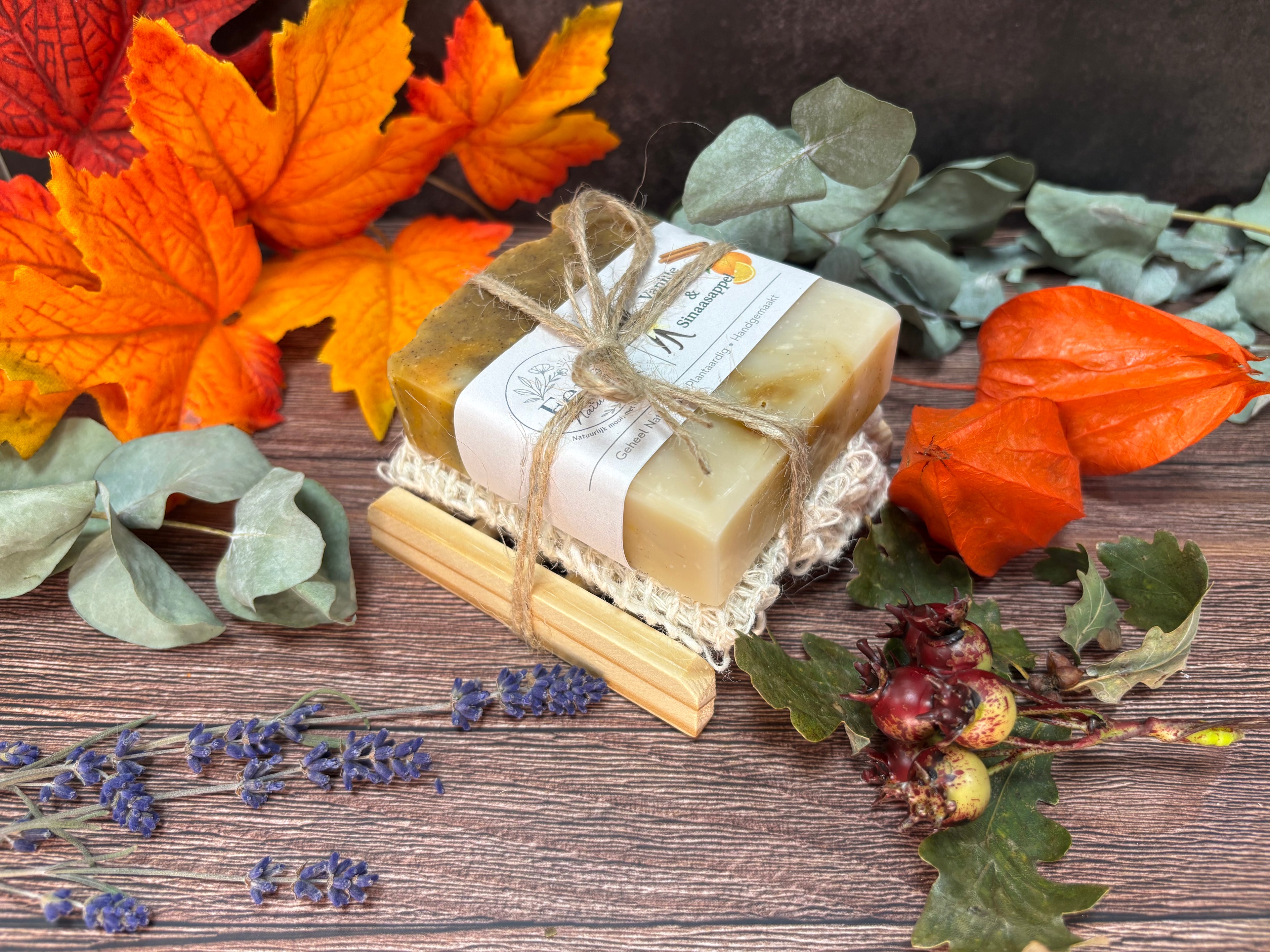 Zeepplankje met Sisalzakje & Zeep  “ Cadeau idee ”