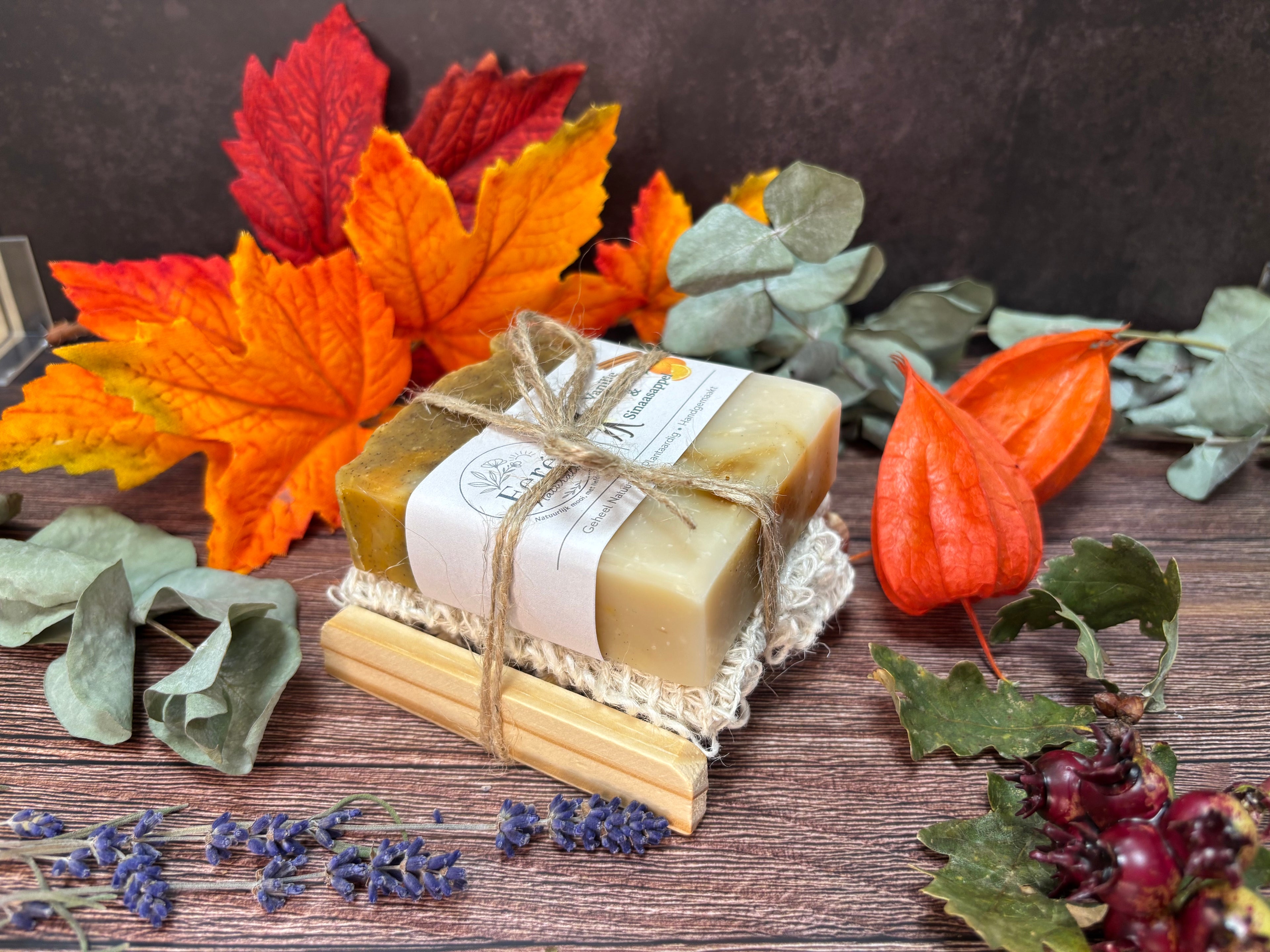 Zeepplankje met Sisalzakje & Zeep  “ Cadeau idee ”