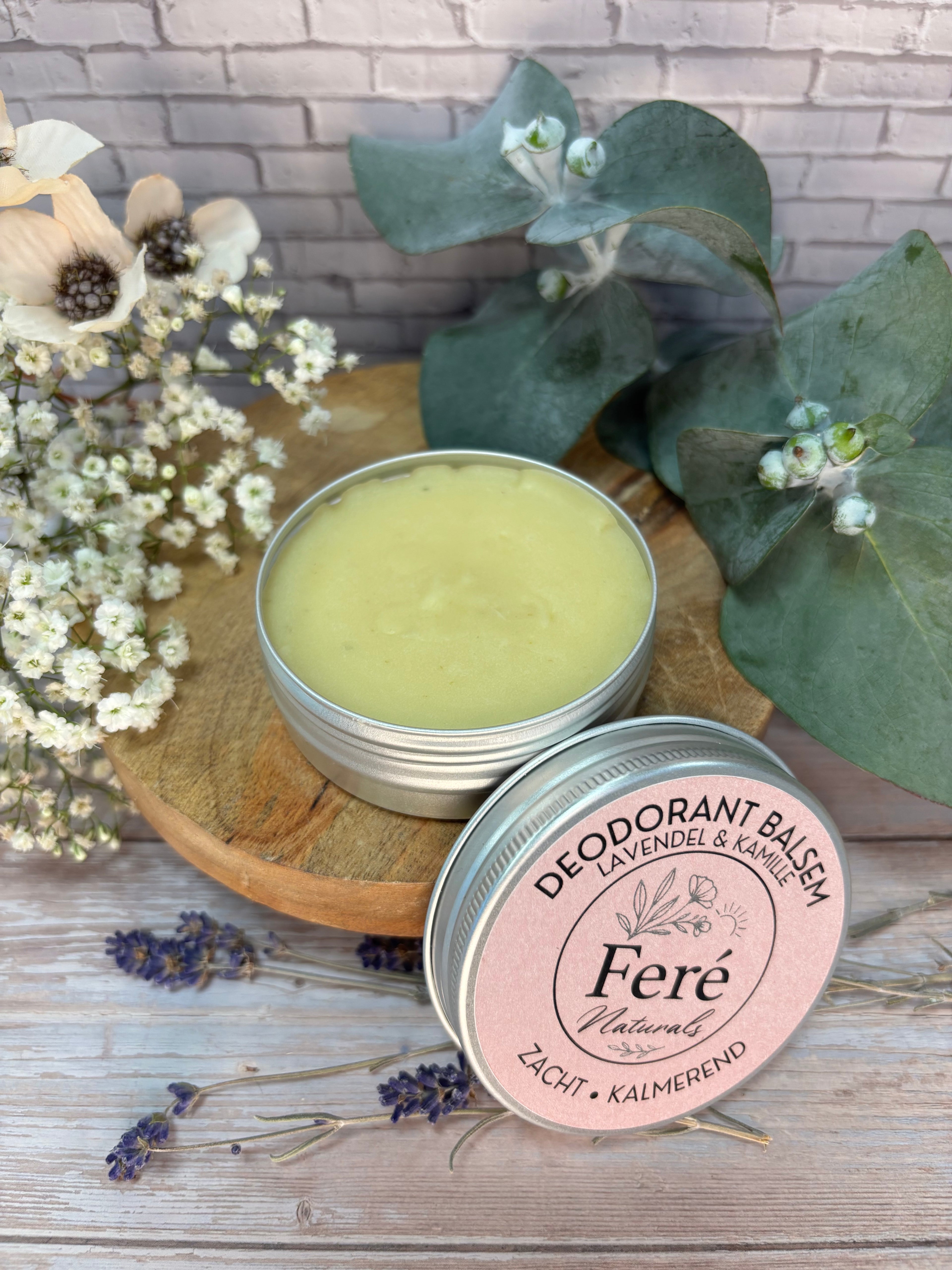 Deodorant Balsem.                “Zacht & Kalmerend”.        Lavendel, Kamille