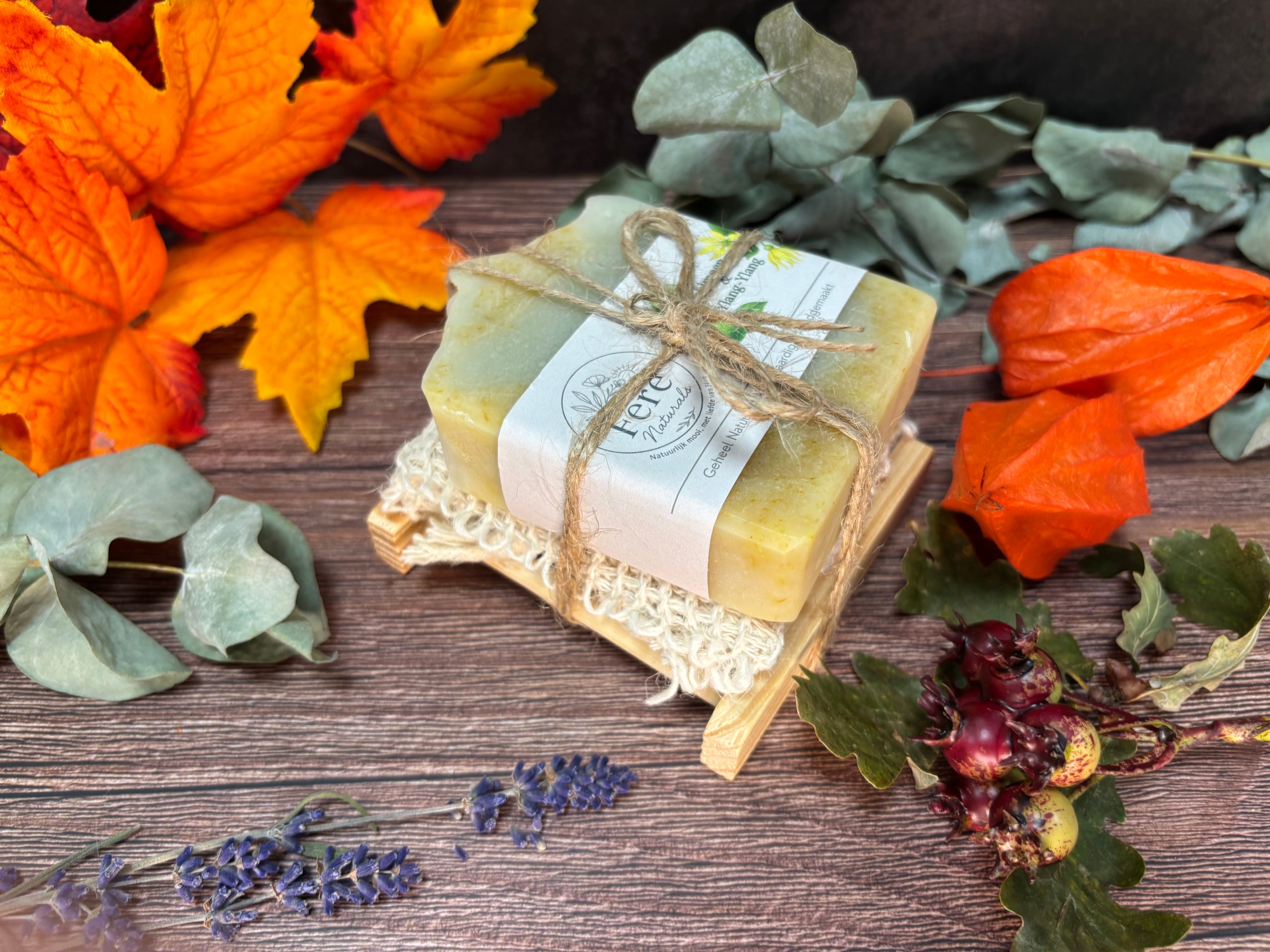 Zeepplankje met Sisalzakje & Zeep  “ Cadeau idee ”