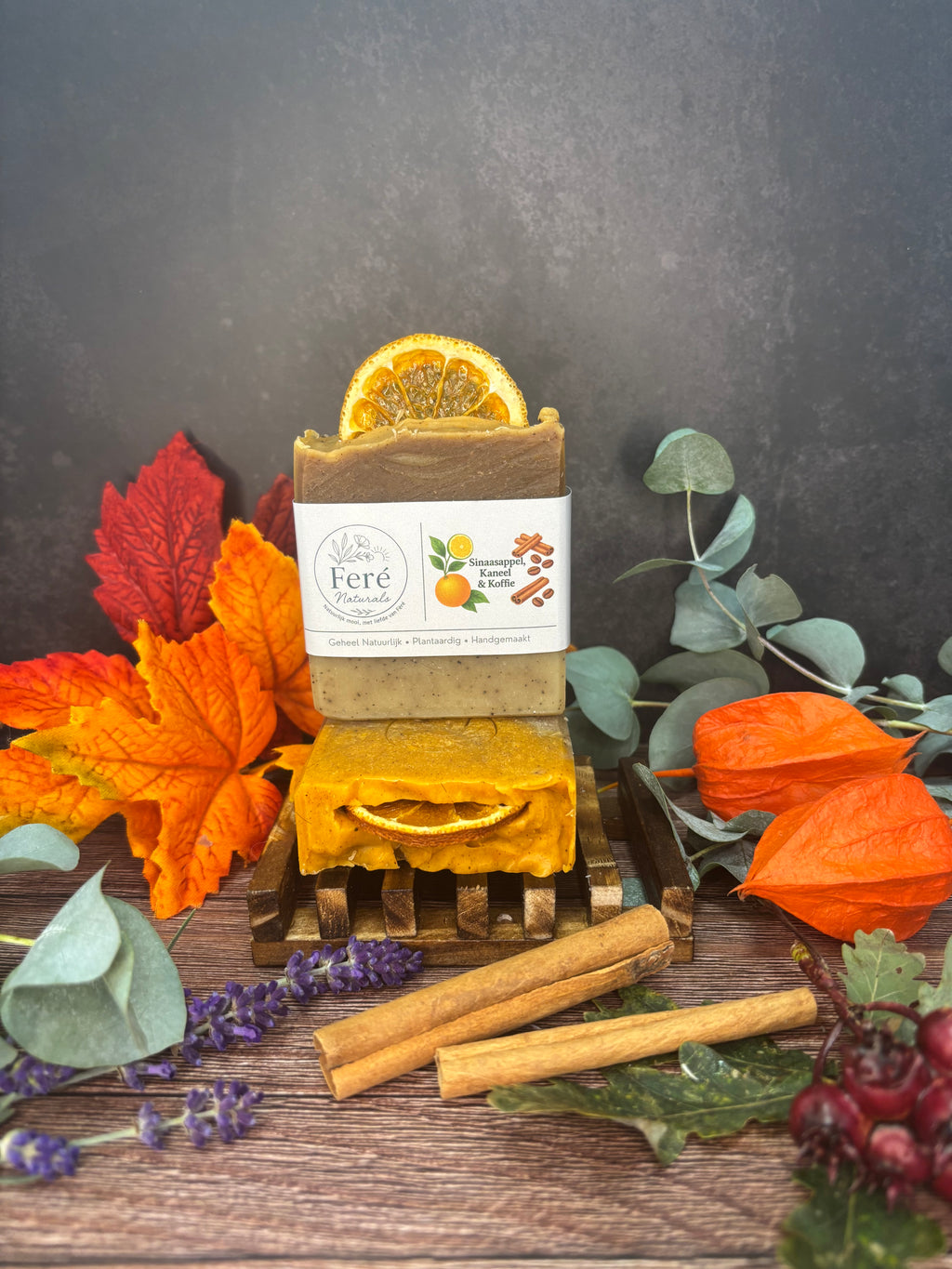 Scrubzeep Sinaasappel, kaneel, koffie Zeep