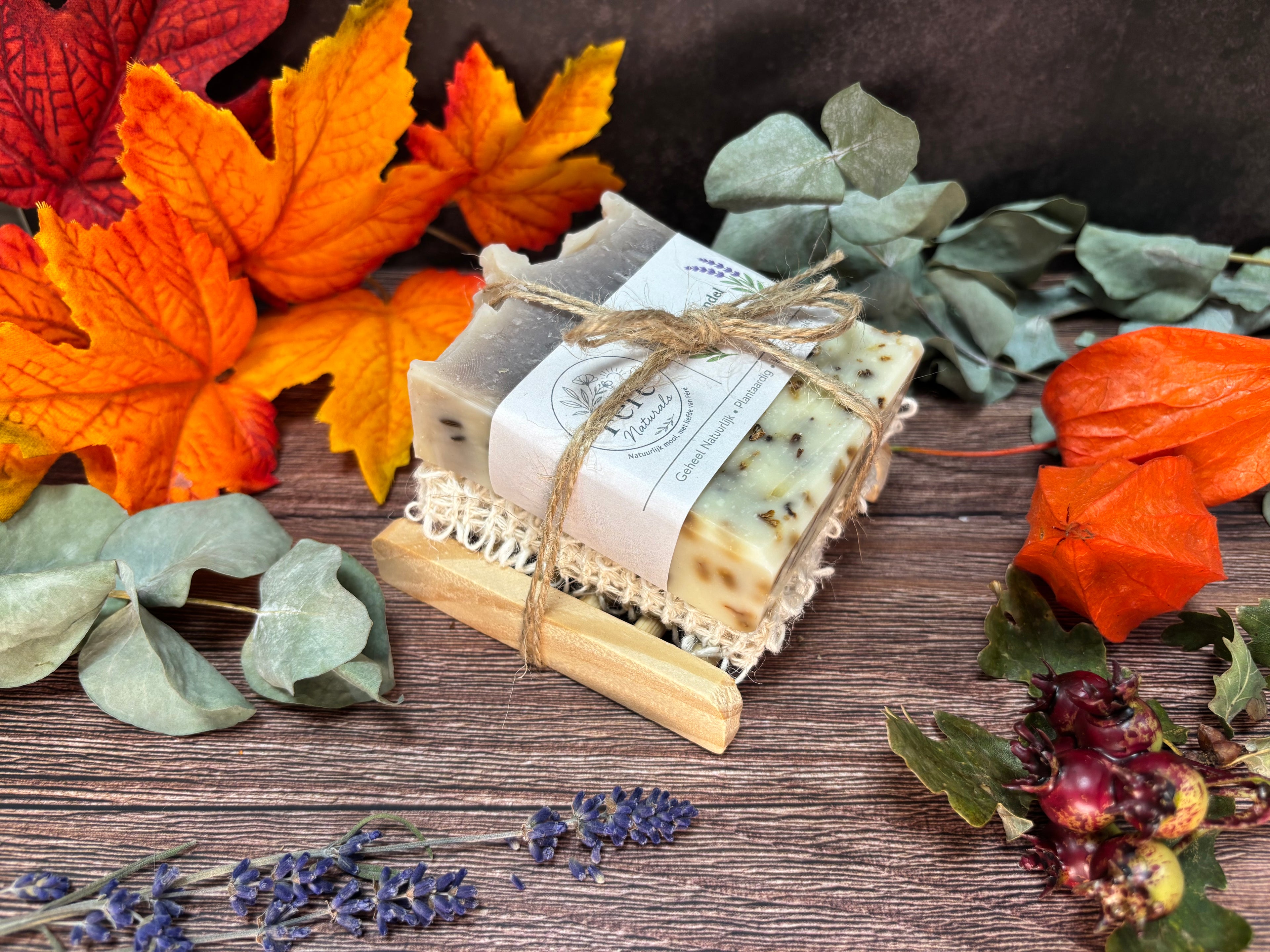 Zeepplankje met Sisalzakje & Zeep  “ Cadeau idee ”
