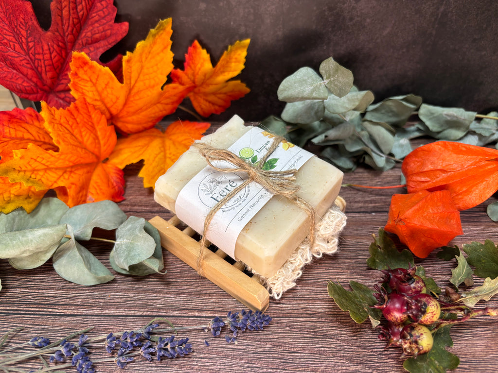 Zeepplankje met Sisalzakje & Zeep  “ Cadeau idee ”