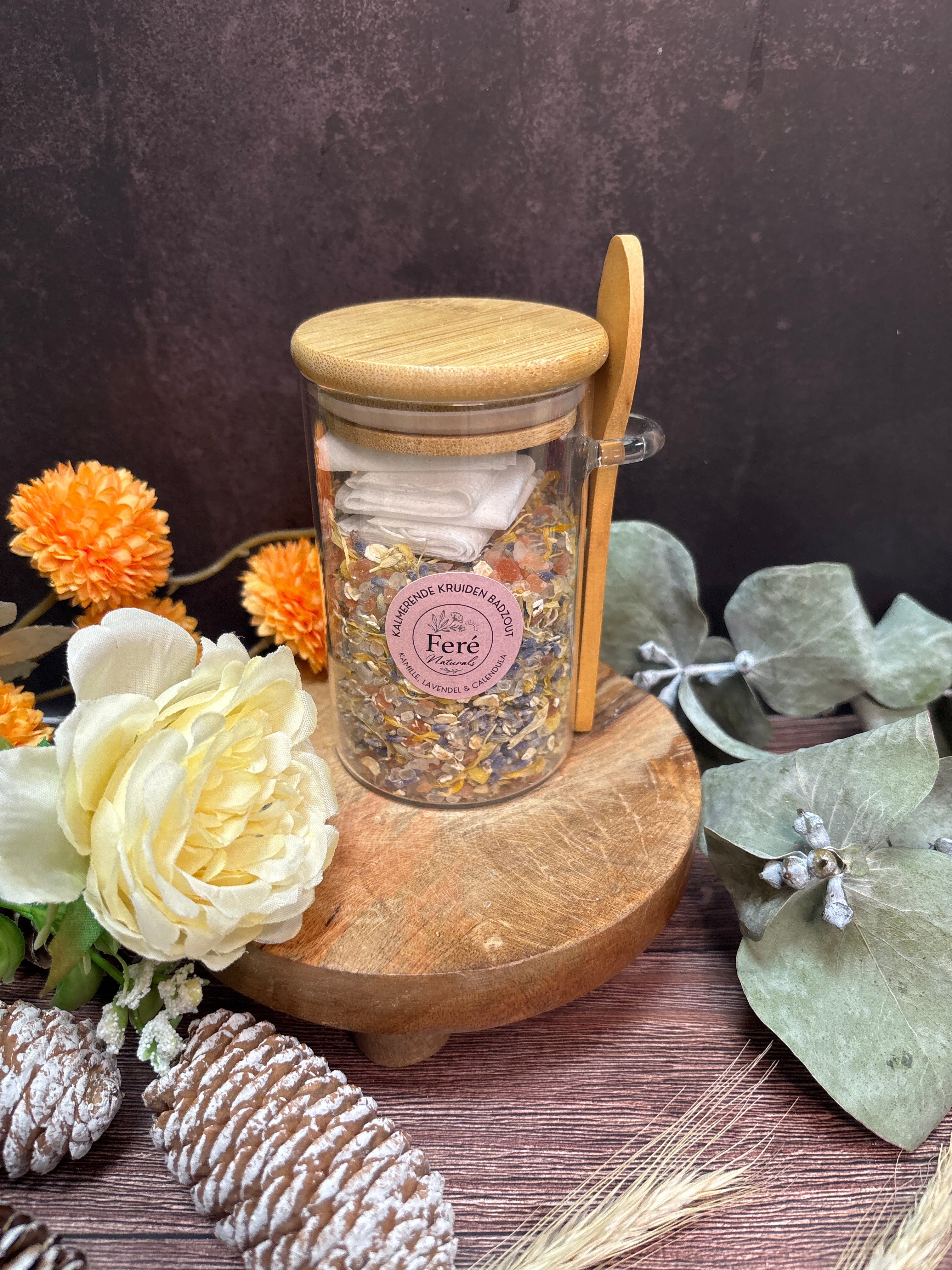 Kalmerende Kruidenbadzout  Kamille, Lavendel, calendula