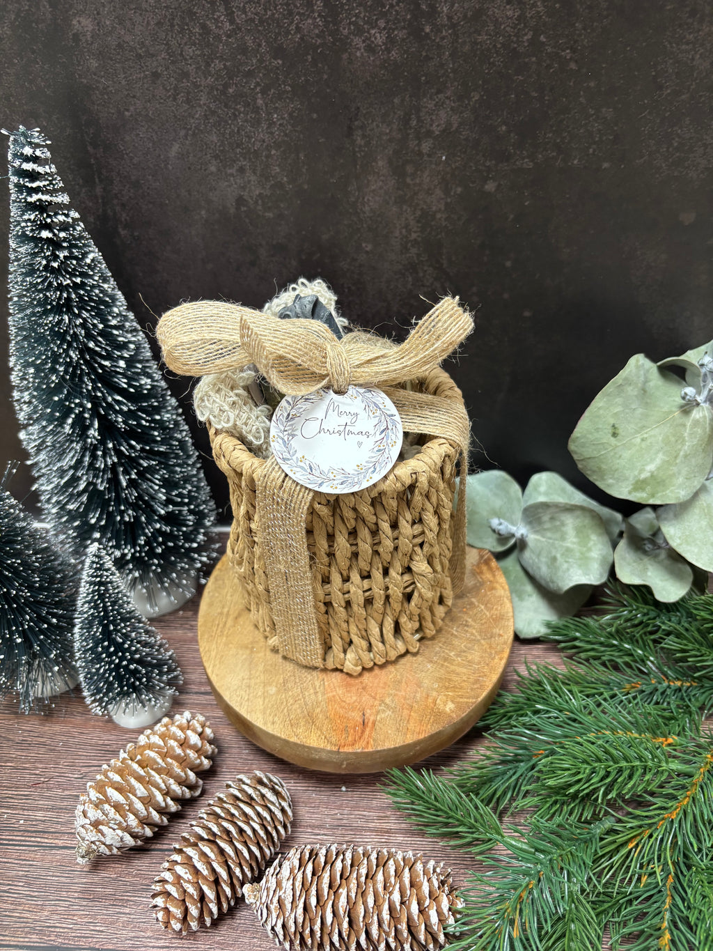 Cadeauset “Winter”                Halve Zeep & Sisalzakje