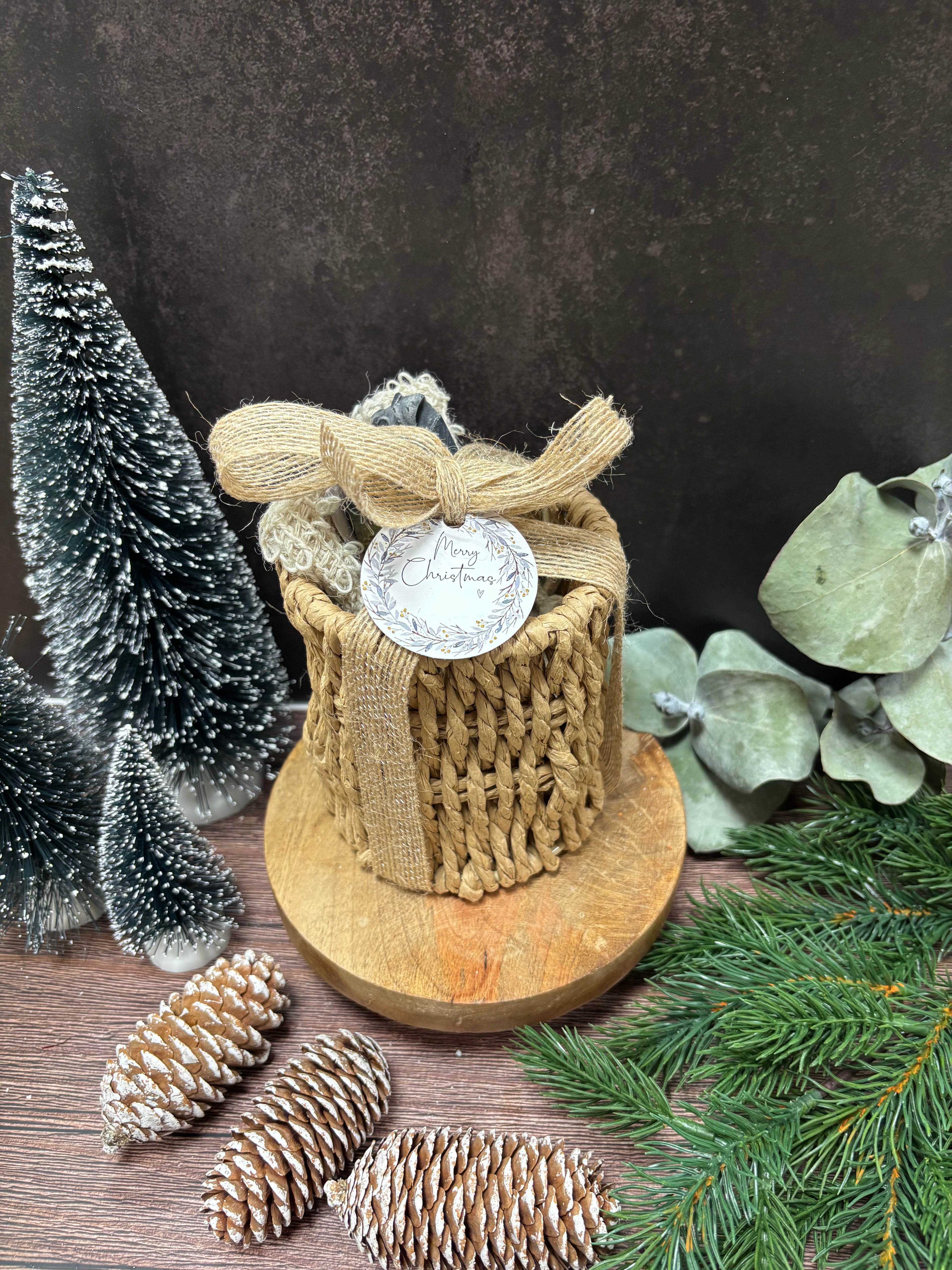 Cadeauset “Winter”                Halve Zeep & Sisalzakje