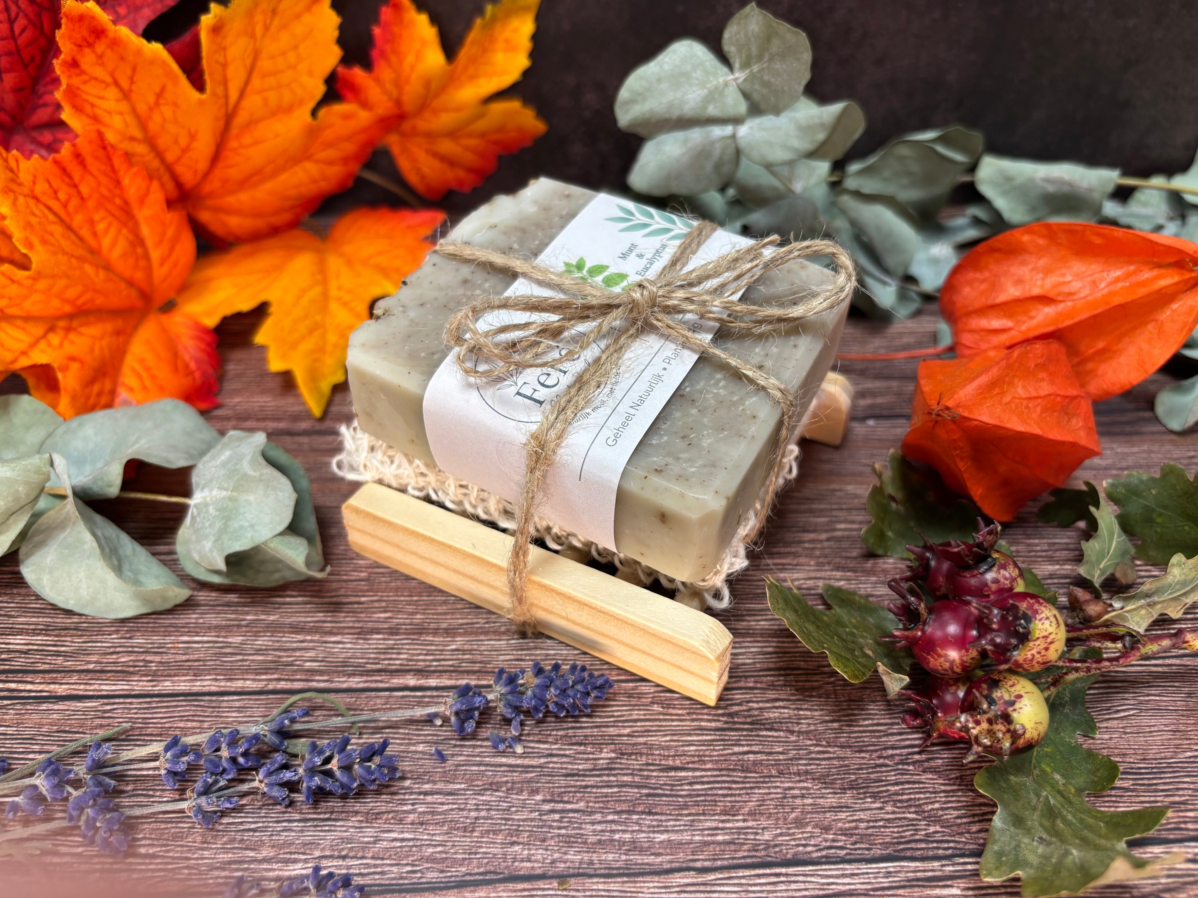 Zeepplankje met Sisalzakje & Zeep  “ Cadeau idee ”