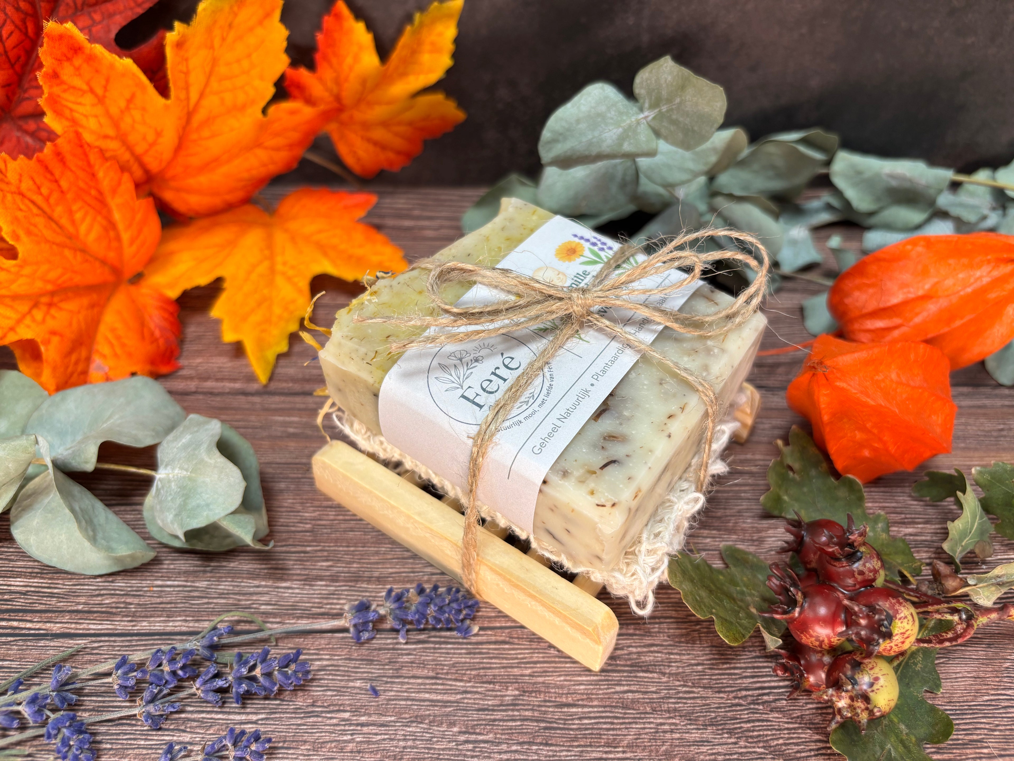 Zeepplankje met Sisalzakje & Zeep  “ Cadeau idee ”