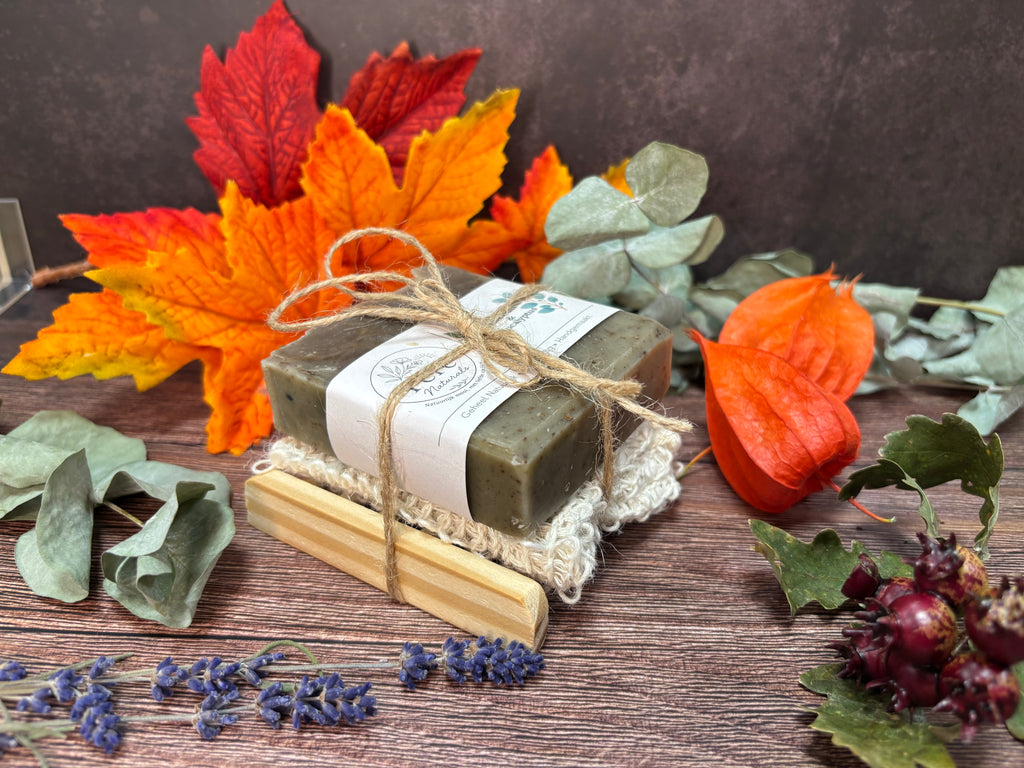 Zeepplankje met Sisalzakje & Zeep  “ Cadeau idee ”