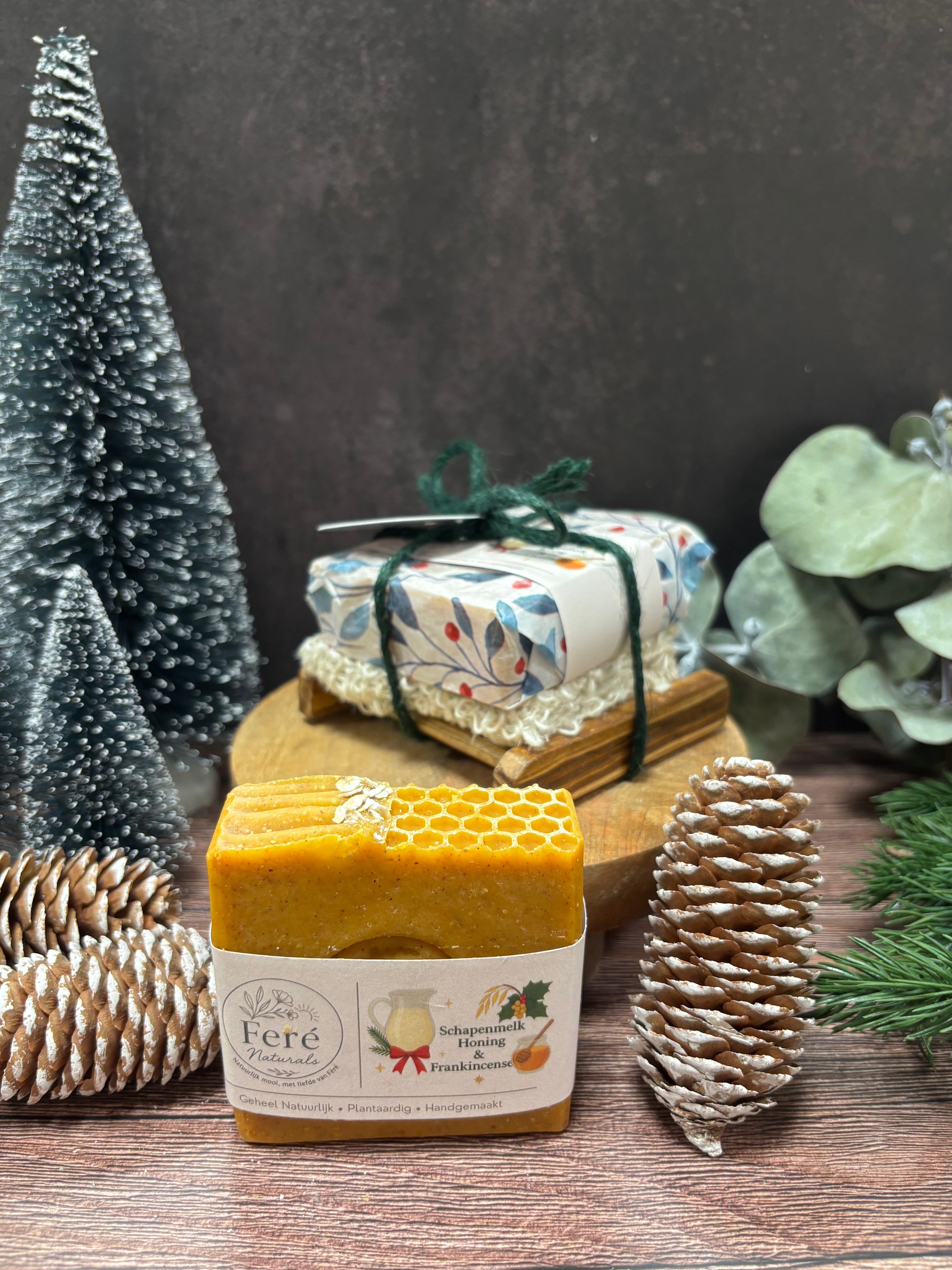 Zeepplankje met Sisalzakje & Zeep  “ Cadeau idee ”