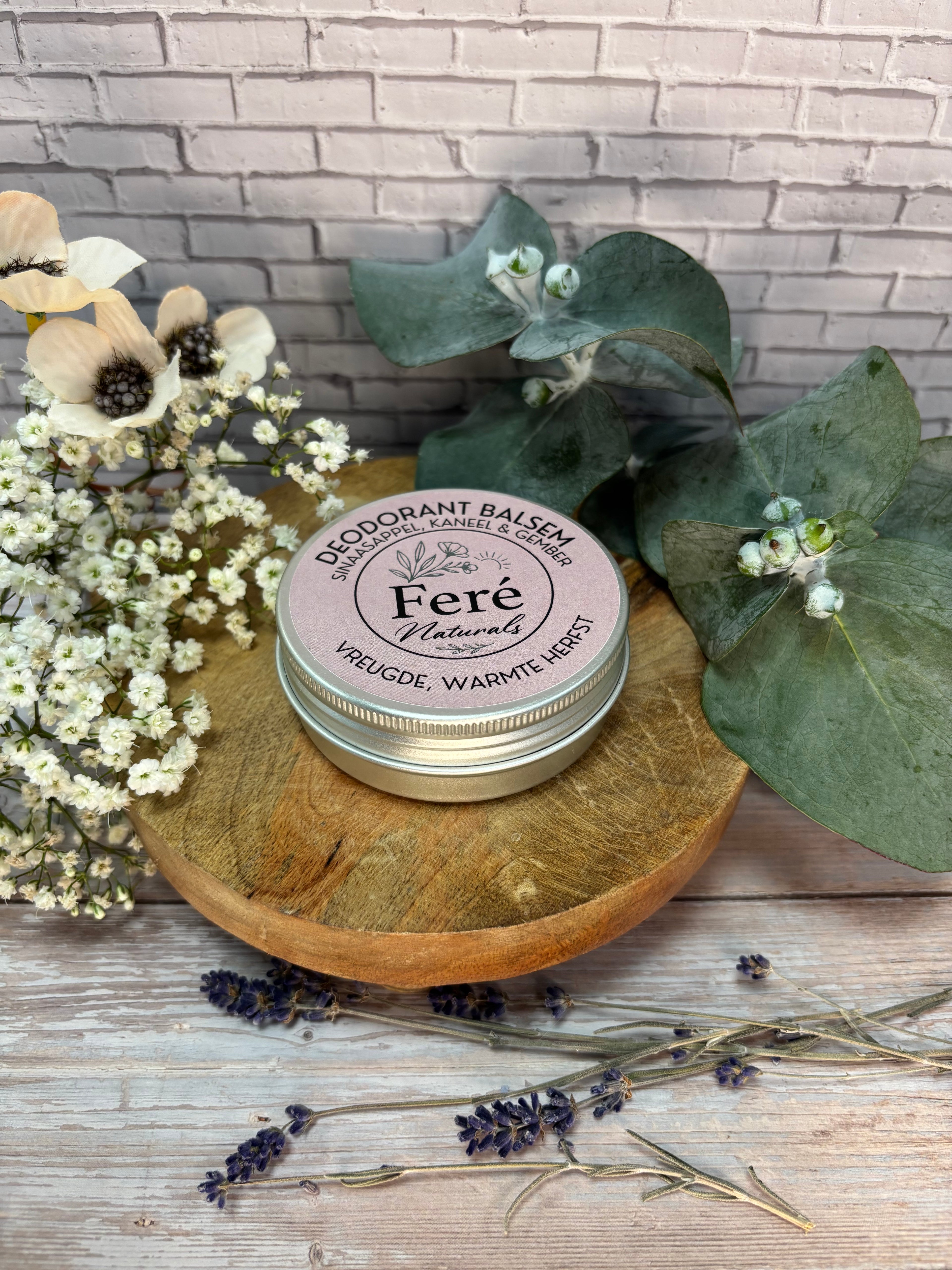 Deodorant Balsem.           “Vreugde & Warmte” Herfst. Sinaasappel, Kaneel, Gember