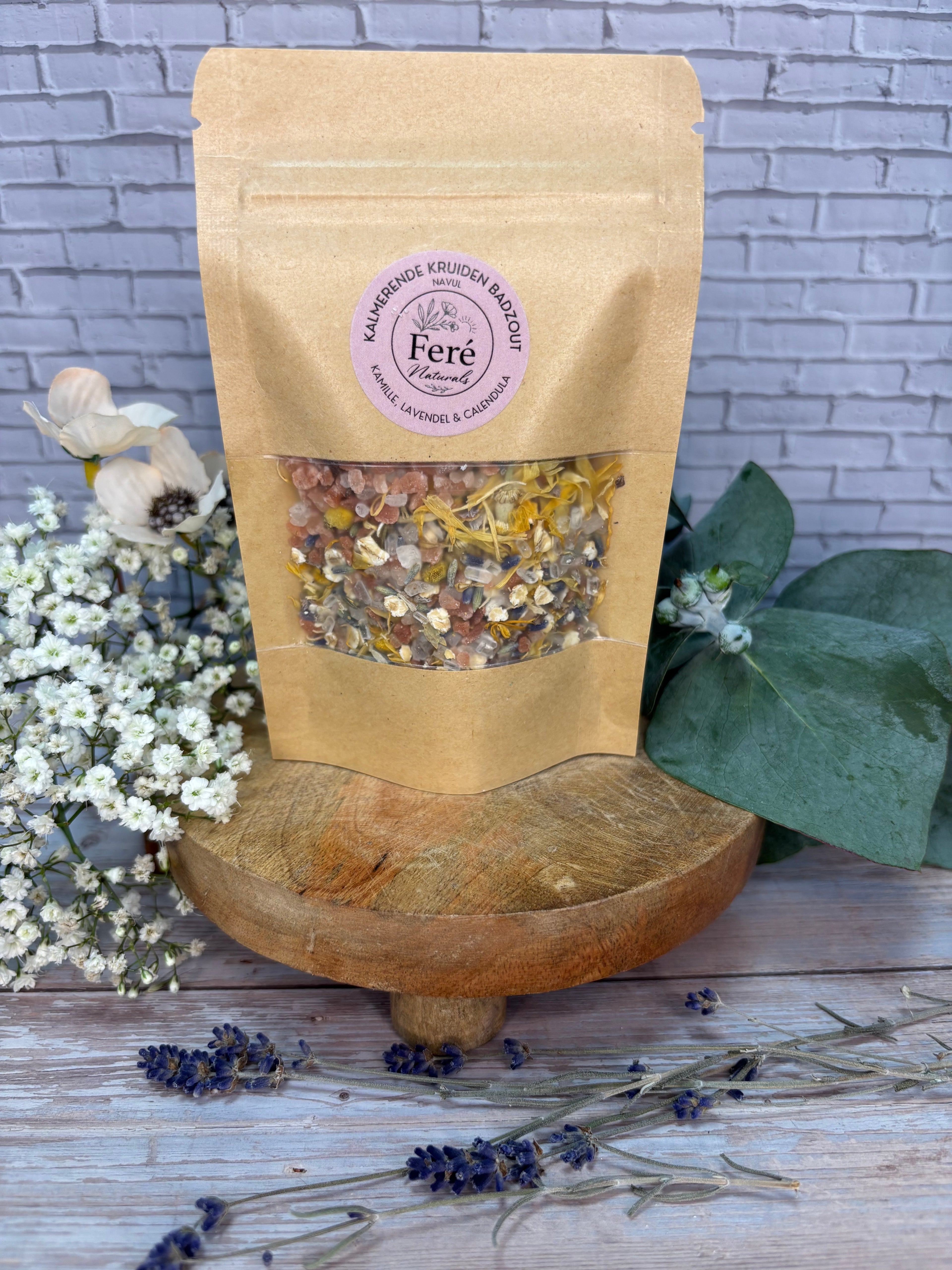 Kalmerende Kruidenbadzout (Navul)                  kamille,Lavendel, Calendula