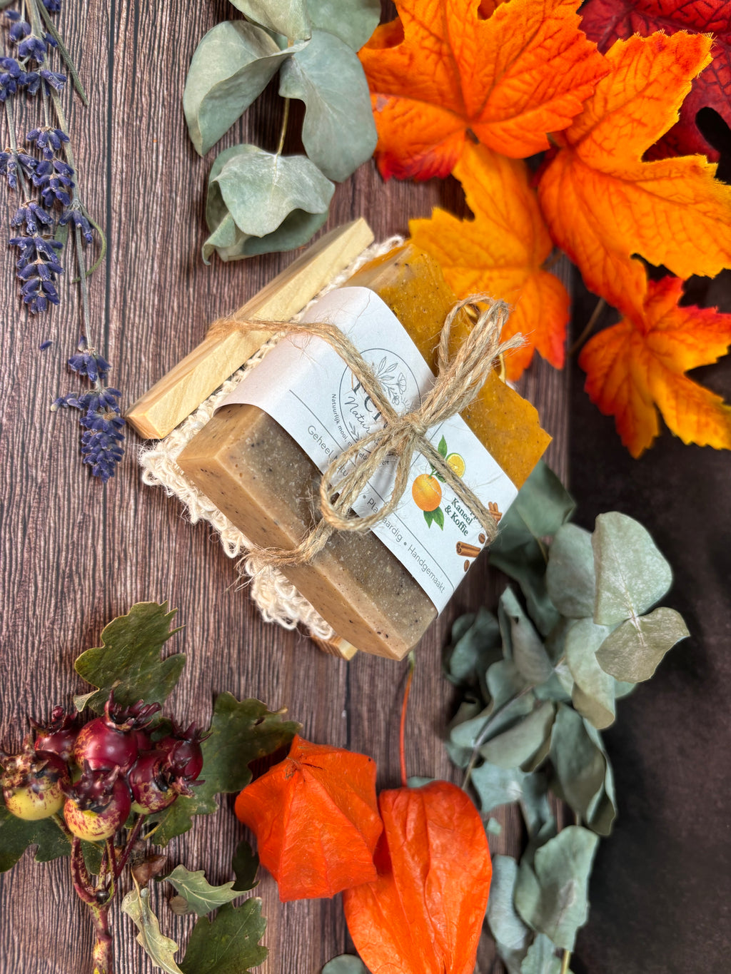 Zeepplankje met Sisalzakje & Zeep  “ Cadeau idee ”