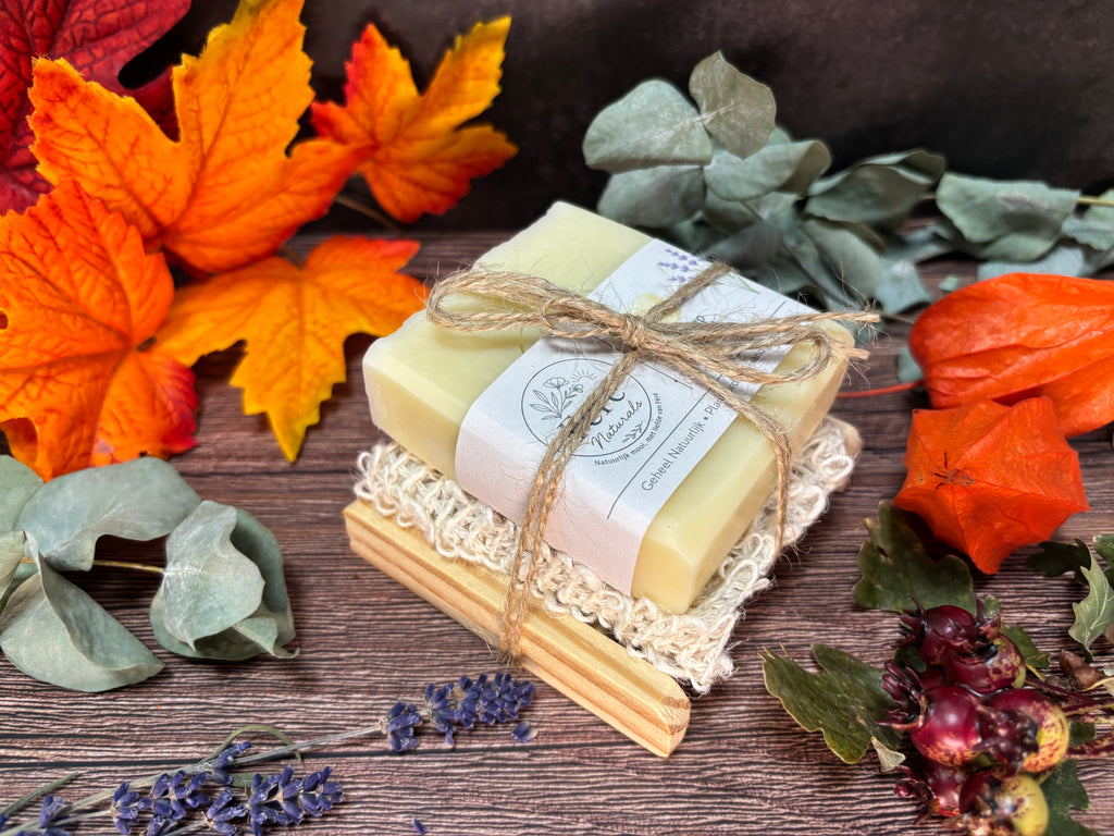 Zeepplankje met Sisalzakje & Zeep  “ Cadeau idee ”