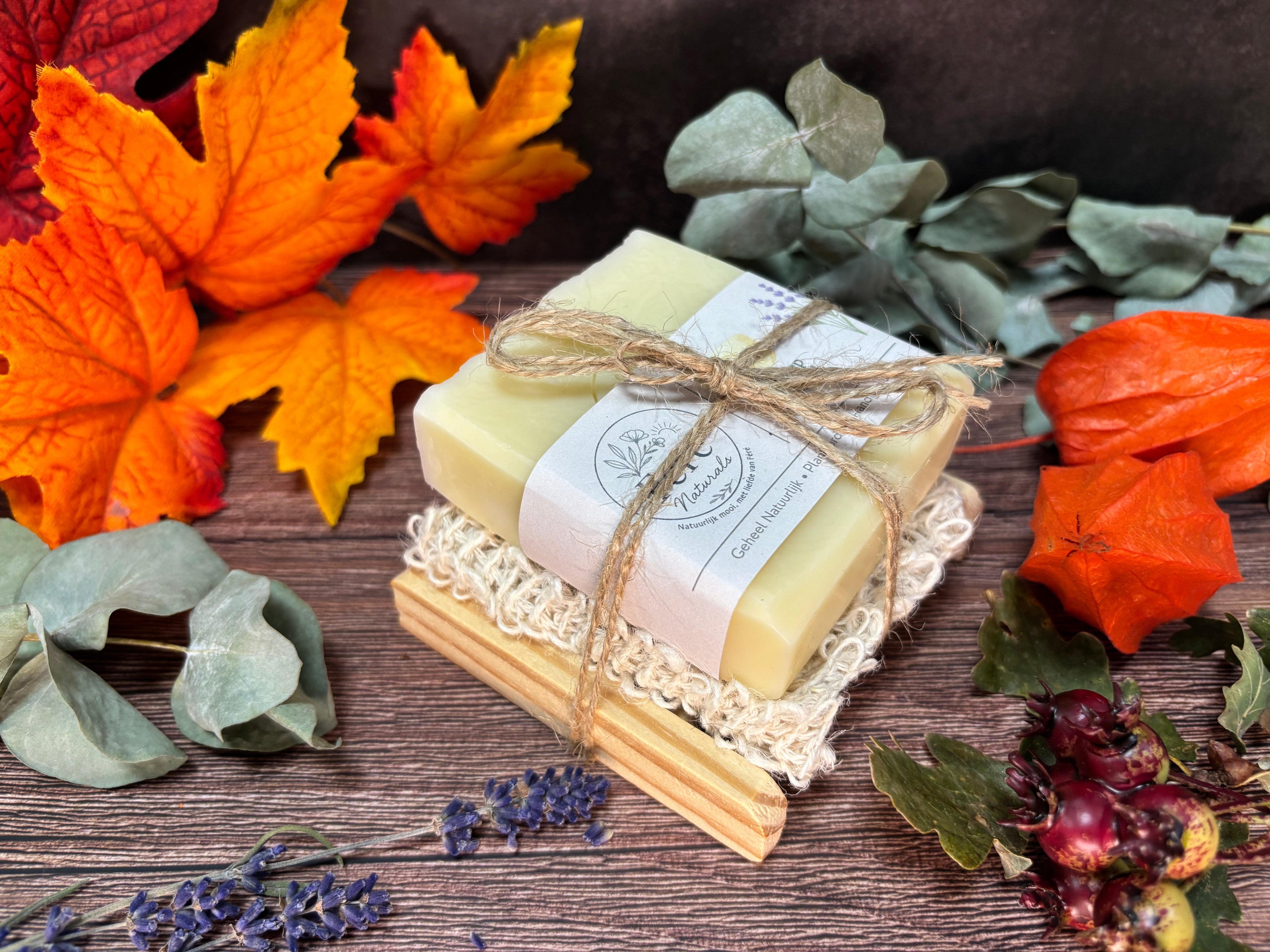 Zeepplankje met Sisalzakje & Zeep  “ Cadeau idee ”