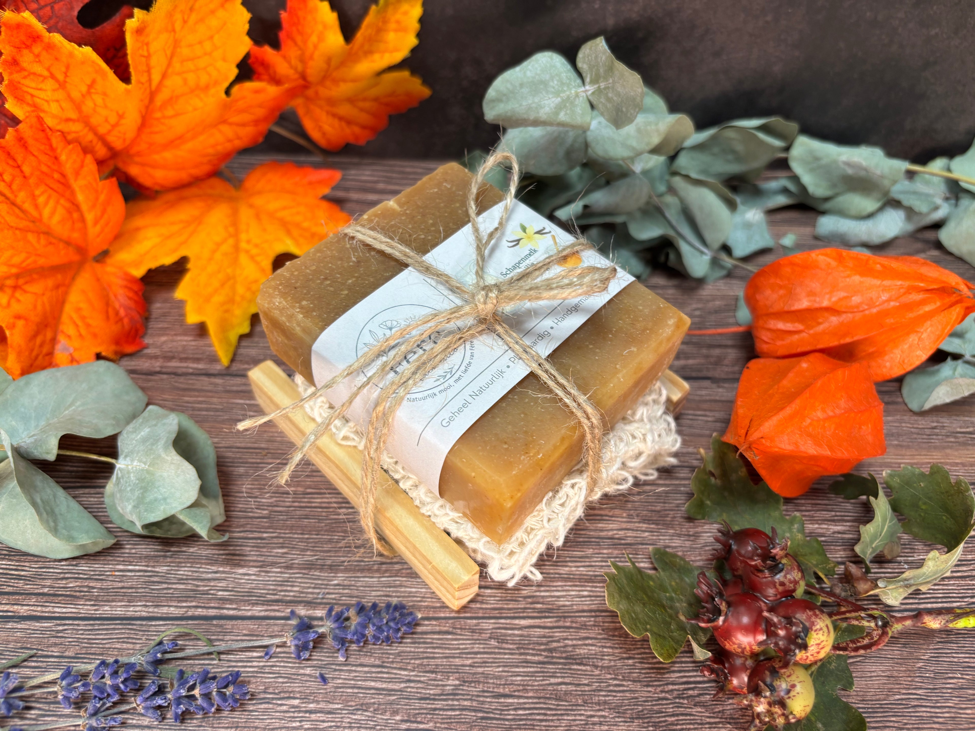 Zeepplankje met Sisalzakje & Zeep  “ Cadeau idee ”