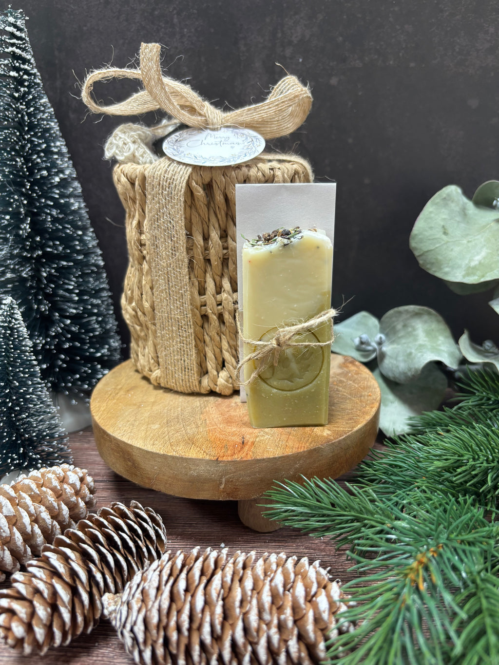 Cadeauset “Winter”                Halve Zeep & Sisalzakje