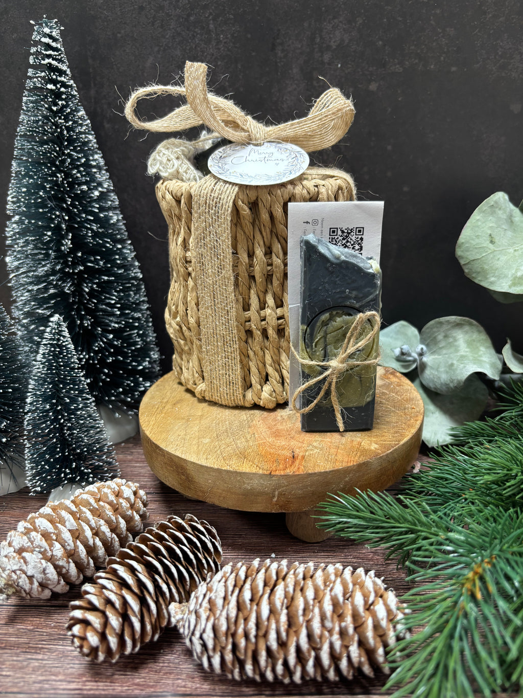 Cadeauset “Winter”                Halve Zeep & Sisalzakje