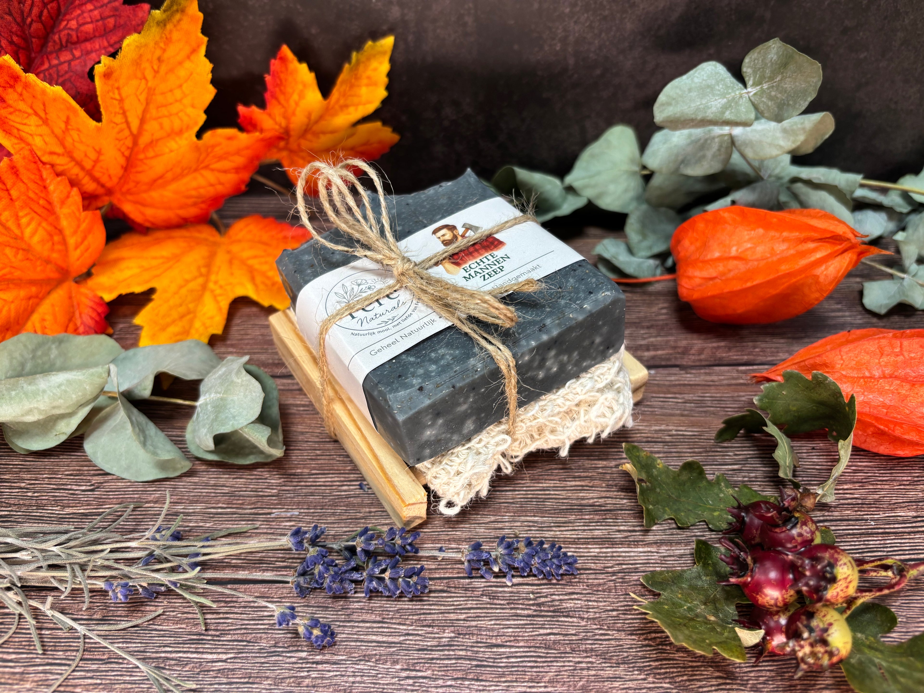 Zeepplankje met Sisalzakje & Zeep  “ Cadeau idee ”