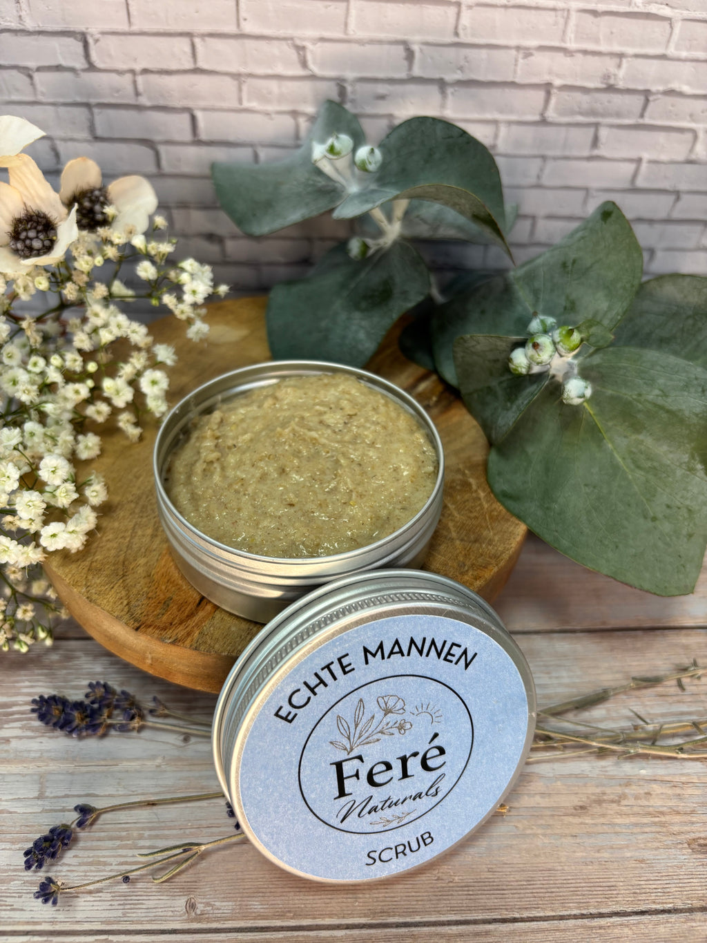 Mannenlijn “Echte mannen Scrub”