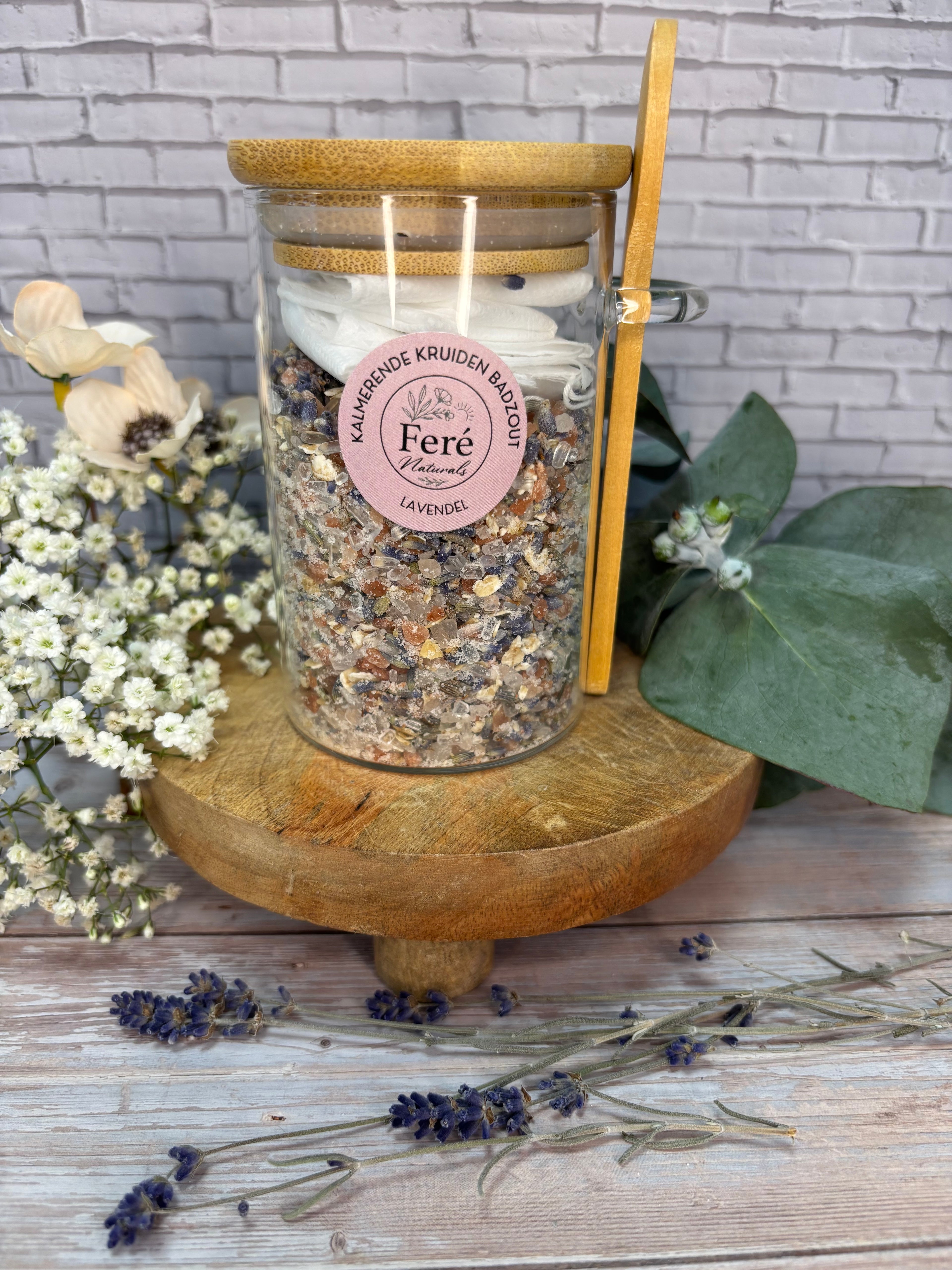 Kalmerende Kruidenbadzout. Lavendel