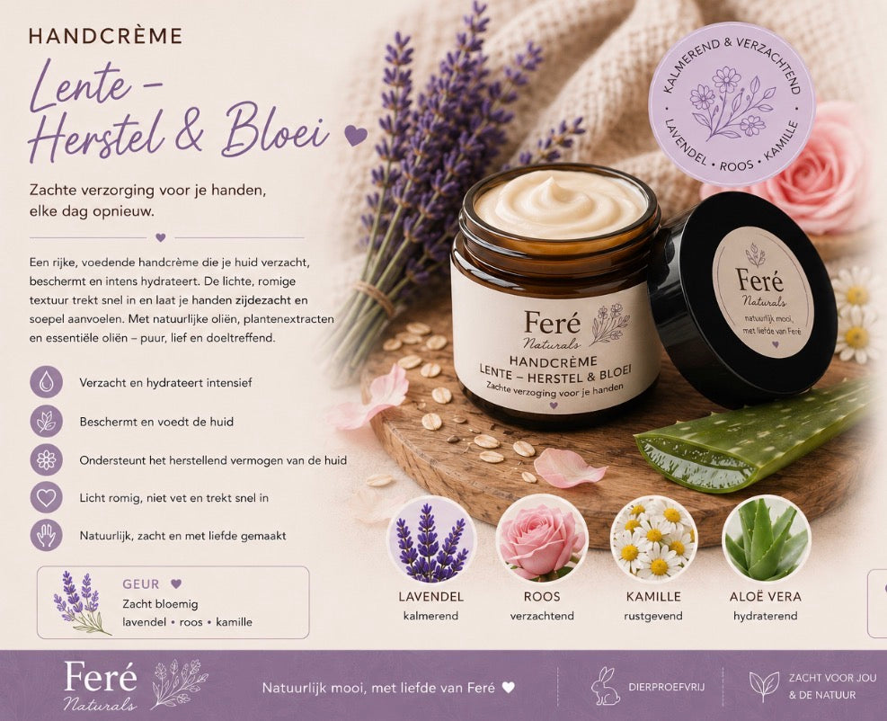 🌸 Lente / Zomer Handcrème “Nieuw Leven”
